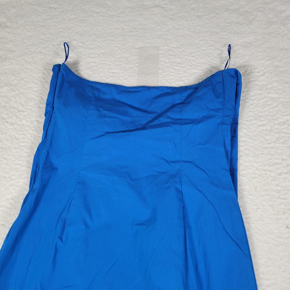 Simon Miller Mango Dress Womens S Blue Green Colorblock Strapless Wrap Midi Knot - Picture 16 of 16
